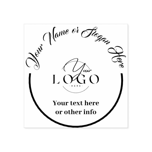Tampons Encreurs Logo professionnel élégant personnalisé | Nom de l (Impression)