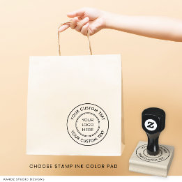 Tampons Encreurs Logo simple Texte personnalisé Timbre en caoutchou