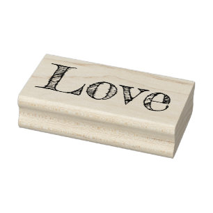 Tampons Encreurs LOVE 1"x2.5" Timbre en caoutchouc / Fredericka