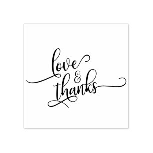 Tampons Encreurs Love & Merci dans Jolie Typographie Script