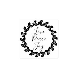 Tampons Encreurs Love Peace Joy Citation Inspirationnelle Christmas