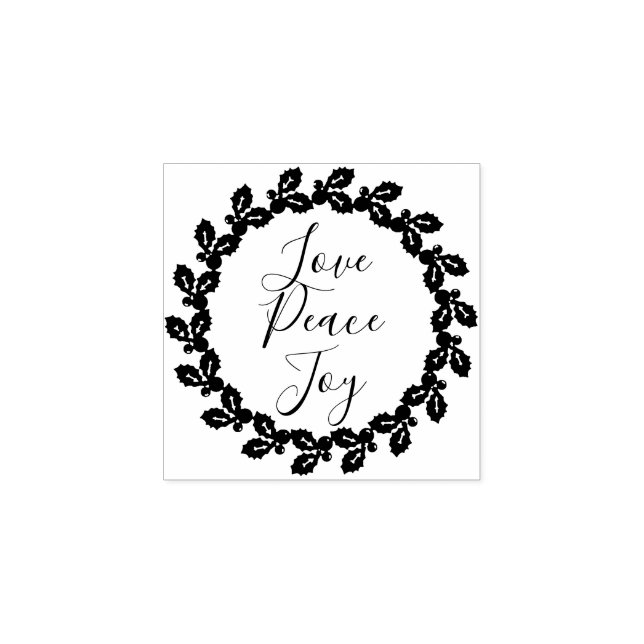 Tampons Encreurs Love Peace Joy Citation Inspirationnelle Christmas (Impression)