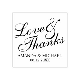 Tampons Encreurs 'Love & Thanks' Elégant mariage Favor