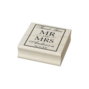 Tampons Encreurs M. et Mme de Merci de mariage
