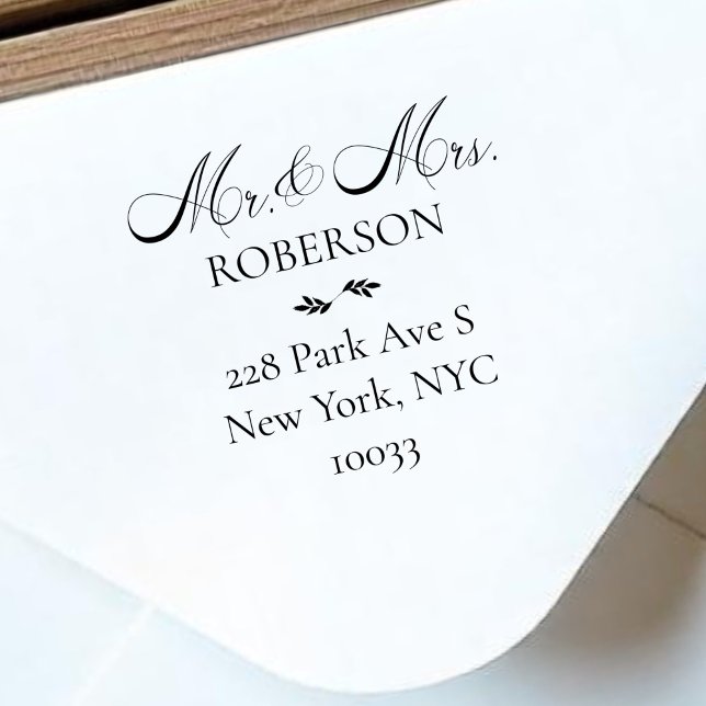 Tampons Encreurs M. et Mme. Écriture Simple Adresse de Retour pour  (Créateur téléchargé)