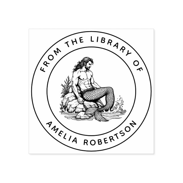 Tampons Encreurs Manly Merman Sculpté Abs et Chain on Rocks Livre (Impression)