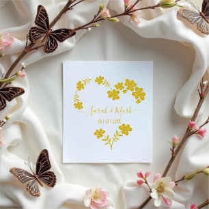 Tampons Encreurs Mariage botanique couronne de coeur floral