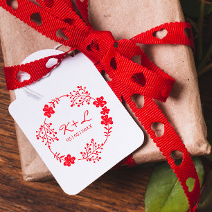 Tampons Encreurs Mariage botanique couronne florale avec initiales