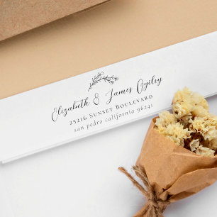 Tampons Encreurs Mariage botanique moderne Couple's Script Address