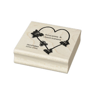 Tampons Encreurs Mariage de conception cardiaque papillon