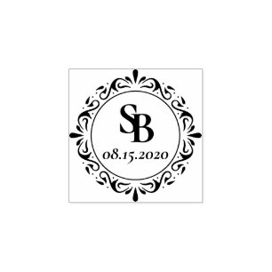 Tampons Encreurs Mariage de couronne de pays botanique rustique per