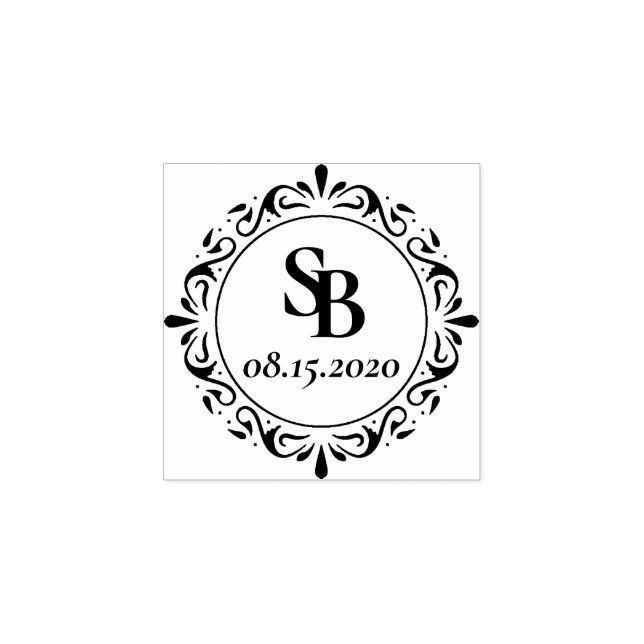 Tampons Encreurs Mariage de couronne de pays botanique rustique per (Impression)