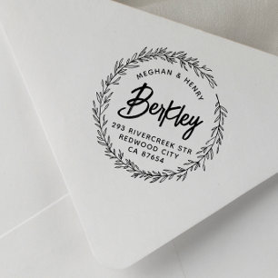 Tampons Encreurs Mariage de couronne russe moderne Noms de retour A