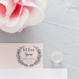 Tampons Encreurs Mariage de la typographie de la couronne personnal