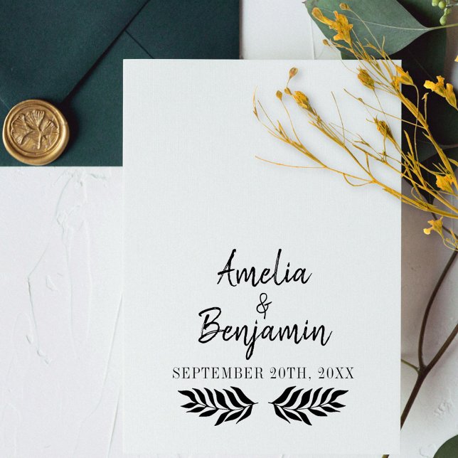 Tampons Encreurs Mariage de noms de chambre de mariée rustique pers (Créateur téléchargé)