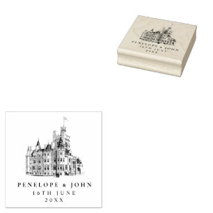 Tampons Encreurs Mariage élégant de château de destination vintage