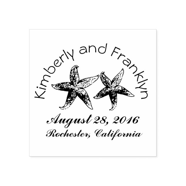 Tampons Encreurs Mariage plage Starfish Couple (Impression)