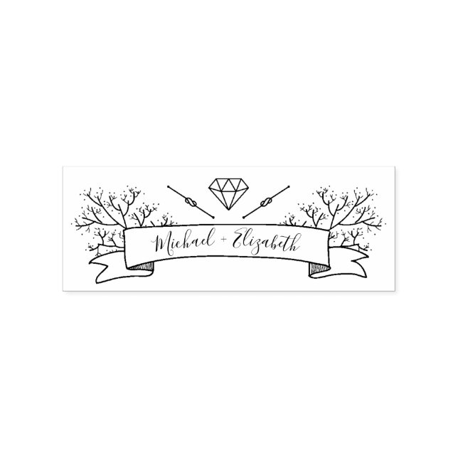 Tampons Encreurs Mariage, timbre famille (Impression)