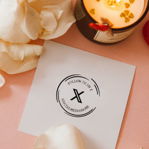 Tampons Encreurs Médias sociaux Twitter X Suivez-nous