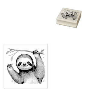 Tampons Encreurs Mélange Sloth sur une branche