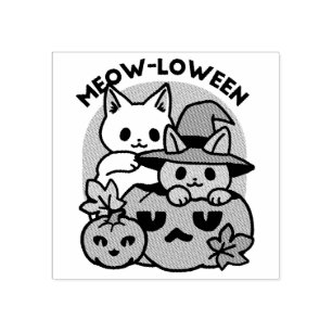 Tampons Encreurs Meow-Loween - Cute Halloween Conception Chat