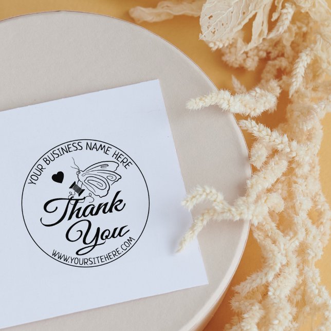 Tampons Encreurs Merci d'entreprise de couture de papillon (Créateur téléchargé)