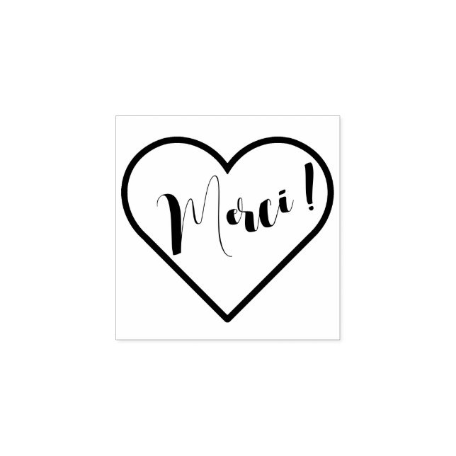 Tampons Encreurs Merci, Forme Coeur (Impression)