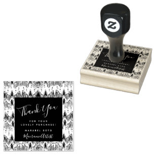Tampons Encreurs Merci Macrame Business Logo Timbre en caoutchouc