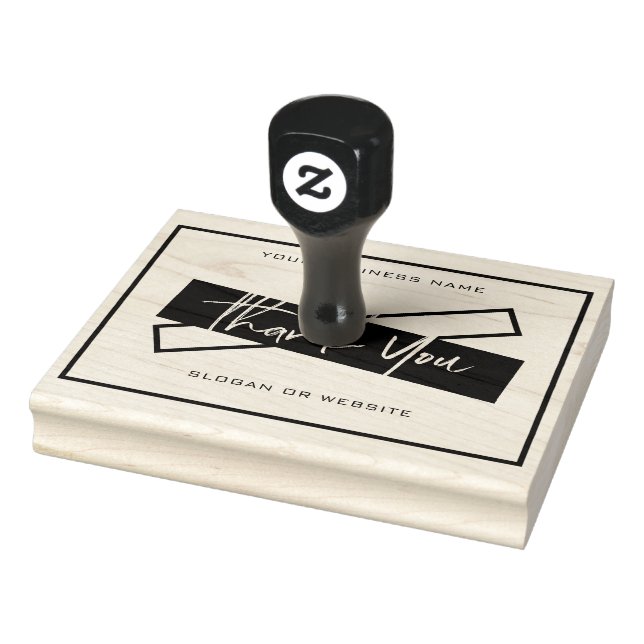 Tampons Encreurs Merci Nom d'entreprise Site Web Black Masking Band (Tampon)