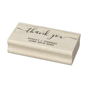 Tampons Encreurs Merci typographie script chic simple mariage