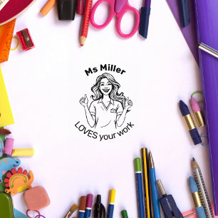 Tampons Encreurs Message de l'enseignant personnalisé