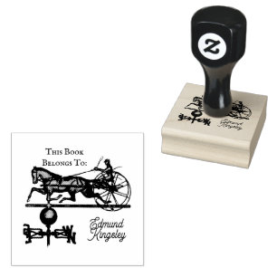 Tampons Encreurs Météo Vane Homme Horse Panier Illustration Vintage