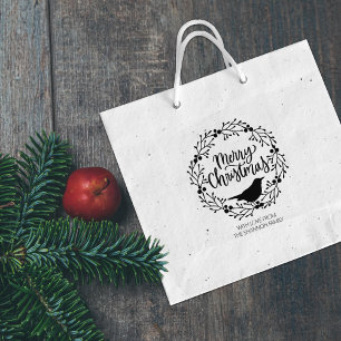 Tampons Encreurs Mignonne couronne d'oiseaux Joyeux Noël, Famille G