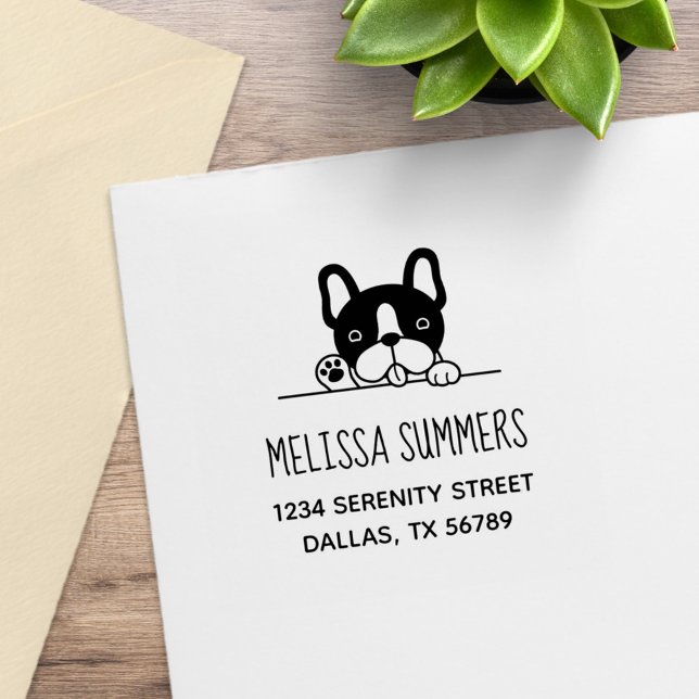 Tampons Encreurs Mignonne French Bulldog Pékin Adresse 2 (Créateur téléchargé)