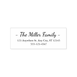 Tampons Encreurs Minimal Custom Address Stamp for Family Mail