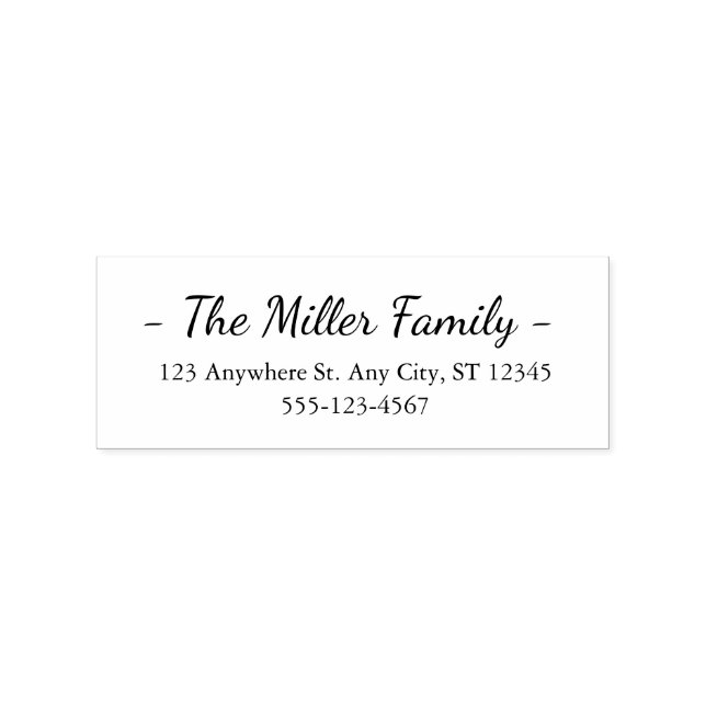 Tampons Encreurs Minimal Custom Address Stamp for Family Mail (Impression)