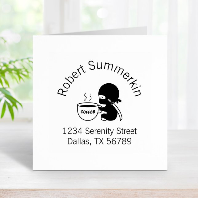 Tampons Encreurs Minuscule Ninja avec grande adresse de boîte à caf (Créateur téléchargé)