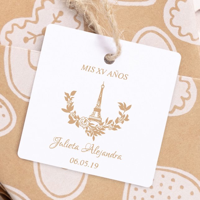 Tampons Encreurs Mis Quince años Diseño Floral París (Créateur téléchargé)