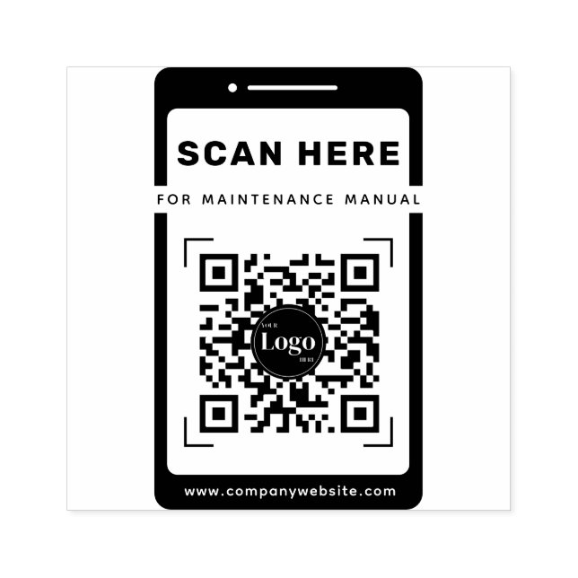Tampons Encreurs Mobile Icon Qr Code Scan Me Maintenance Manual (Impression)