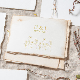 Tampons Encreurs Modern and Minimalist Twig anf Wildflowers Design