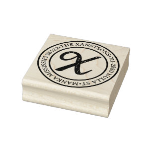 Tampons Encreurs Modern Classic Nom de famille Retour Circulaire d'