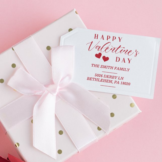 Tampons Encreurs Modern Heureuse Sainte-Valentin Hearts Adresse fam (Créateur téléchargé)