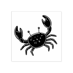 Tampons Encreurs Moderne Tendance Été Tendance Fruits de Mer Crabe