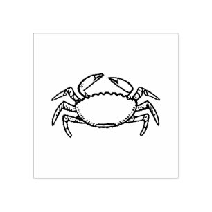 Tampons Encreurs Moderne Tendance Été Tendance Fruits de Mer Crabe