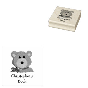 Tampons Encreurs Monogram Bear Ce livre appartient à