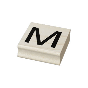 Tampons Encreurs Monogramme ajouter le nom lettre alphabet simple m