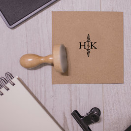 Tampons Encreurs Monogramme botanique minimaliste, Mariage