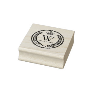 Tampons Encreurs Monogramme de couture de couronne royale personnal