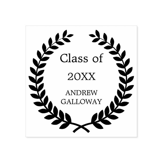 Tampons Encreurs monogramme de la couronne de laurier (Impression)