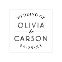 Monogramme de mariage personnalisé rond moderne